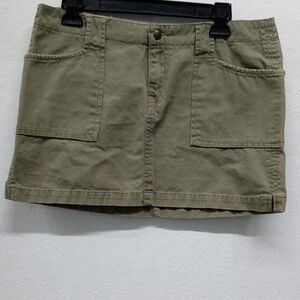 Lucky Brand Olive Green Cargo Mini Skirt